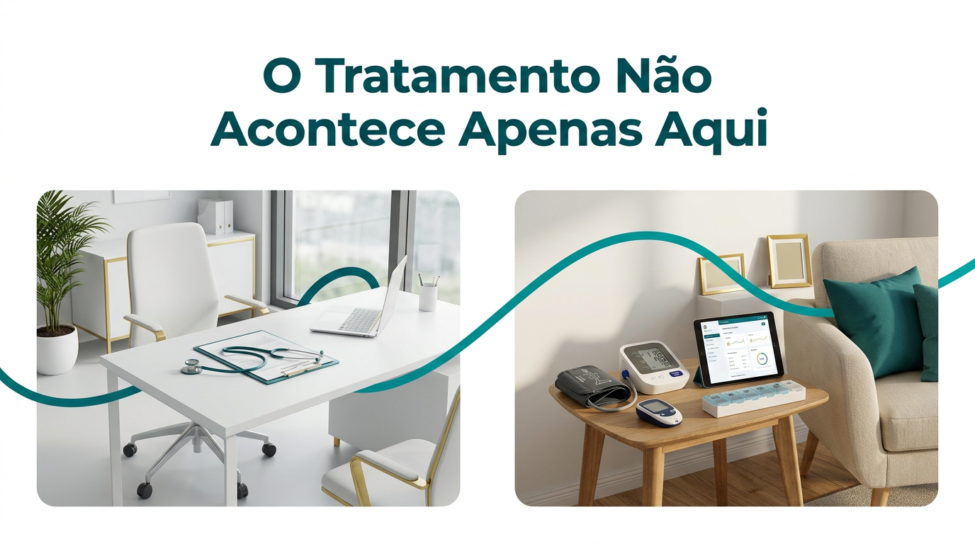 O tratamento não acontece apenas aqui — jornada contínua do paciente