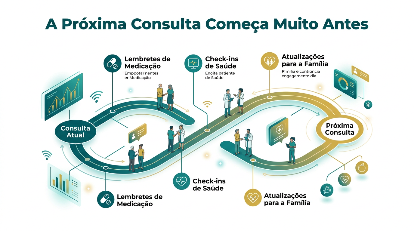 A próxima consulta começa muito antes do consultório